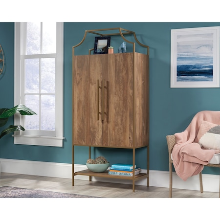 Sauder International Lux  Storage Cabinet , Hidden storage behind doors to hide clutter 433647